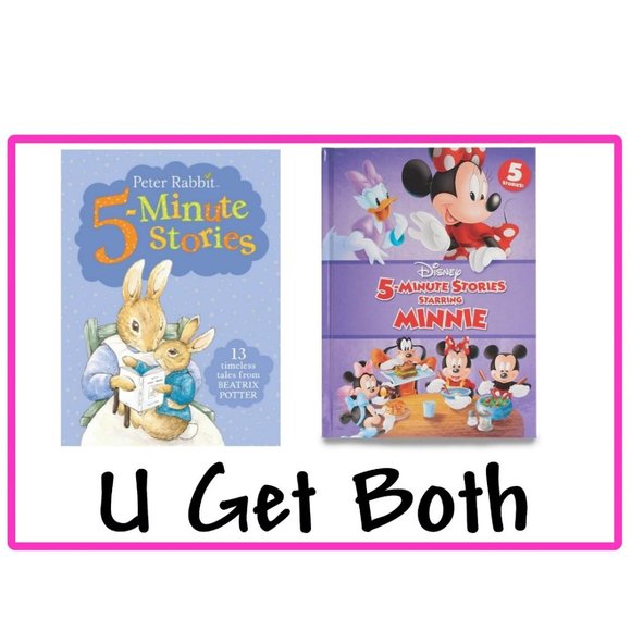 Peter Rabbit Disney Minnie Mouse Books 5 minute Stories Kids Children's - Picture 1 of 14